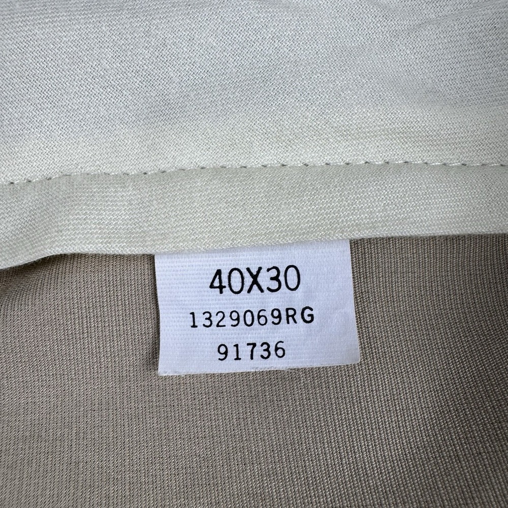 Vintage Polo Ralph Lauren Pants Men 40x30 Beige Cotton Pleated Wide Leg Preppy - Picture 8 of 10